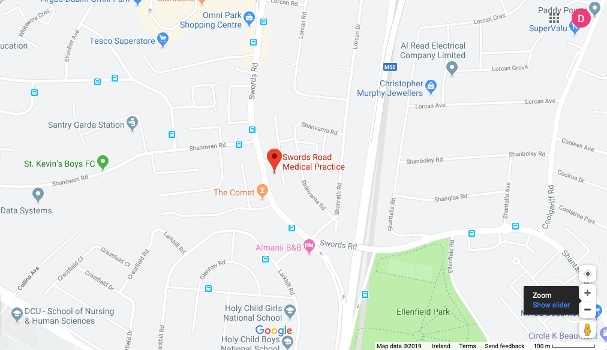 swords road medical centre map